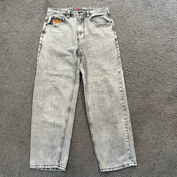 Empyre Loose Fit Scramble Grey Wash Skate Jeans Men's Size 32Wx30L Y2K - Picture 1 of 14